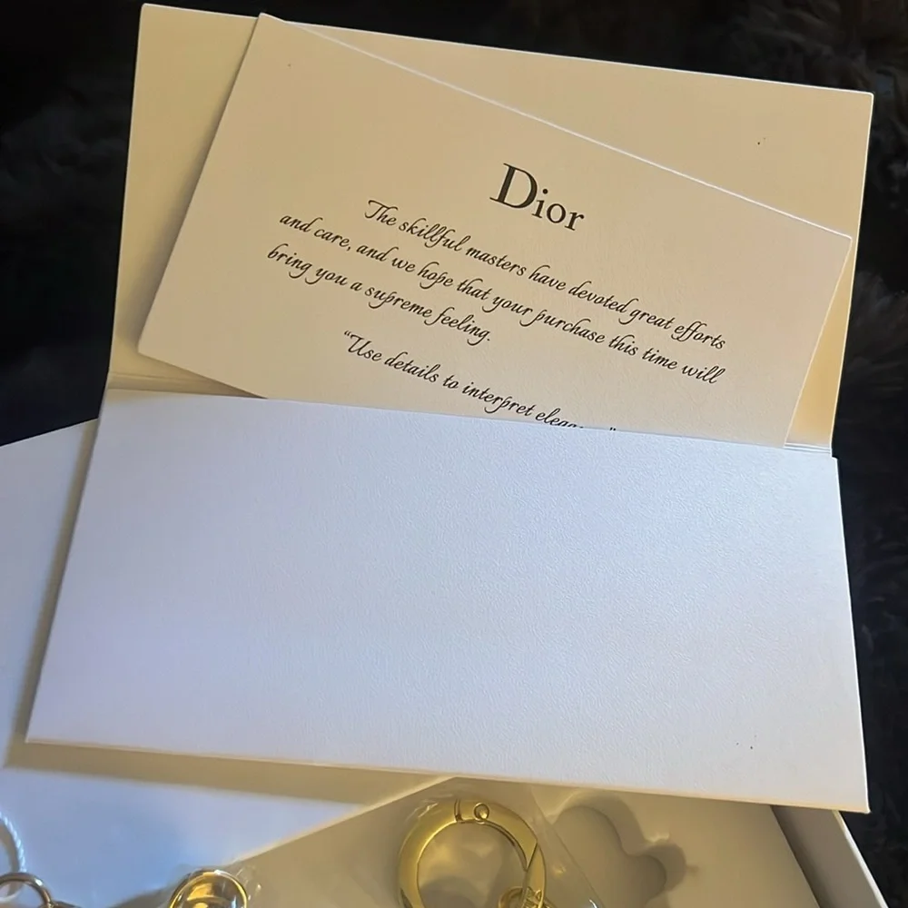 Dior Gold/Silver Inlex Bear Charm Rare NIB